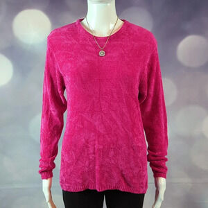 Uniform by John Paul Richards Hot Pink Soft Pullover Sweater sz M